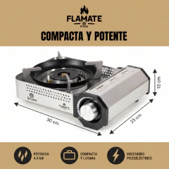 Cocina Anafe portátil a gas para camping Flamate Metalmax en internet