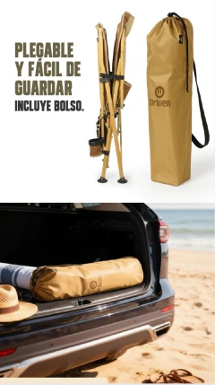 Silla plegable con porta vaso y bolsillo camping Nela - tienda online