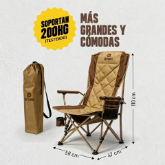 Silla plegable con porta vaso y bolsillo camping Nela - comprar online