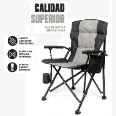 Silla plegable c/porta vaso y bolsillo camping Tona en internet