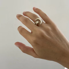 Anilllo LUNA ESTRELLA Plata 925 A114 - comprar online