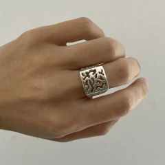 Anillo SELLO CALADO Plata 925 A128 en internet