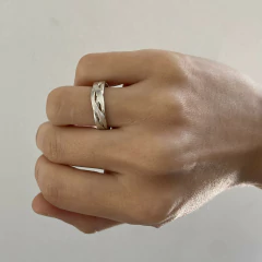 Anillo TRENZA Alianza Plata 925 A129