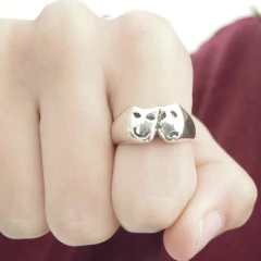 Anillo TEATRO CARAS Plata 925 A175