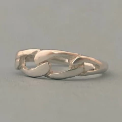 Anillo ALIANZA TRENZA HECHO A MANO Plata 925 A194 - comprar online