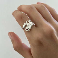 Anillo ELEFANTE Amuleto Plata 925 A283 en internet
