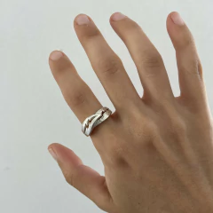 Anillo RAYOS HECHO A MANO Plata 925 A92 B - tienda online