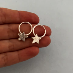 ARO ESTRELLA ARGOLLA 15MM Plata 925 AR 28 M - tienda online