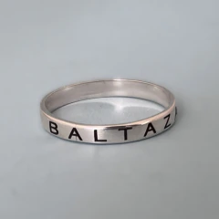 ALIANZA GRABADA CINTA 3MM ANCHO PLATA 295 - comprar online
