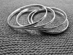 Pulsera 12 mm Esclava Artesanal Maciza CHATA Plata 925 P20 - ARBOL 