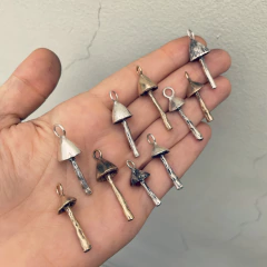 Hongo de plata - dije o pin - tienda online