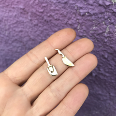 Aros MG MINI de Bronce -con pasante de plata-