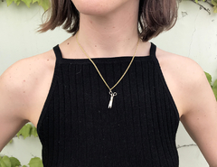 Cadena sola de bronce CORTA (45cm) - comprar online