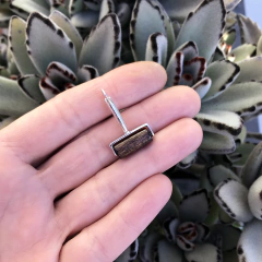 Rodillo de grabado de plata y madera oscura - Dije