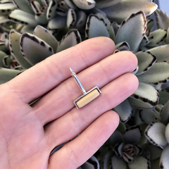 Rodillo de grabado de plata y madera virgen - Dije