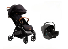 CARRINHO DE BEBÊ PARCEL SIGNATURE JOIE PRETO ECLIPSE + BEBÊ CONFORTO I-SNUG JOIE CHUMBO SHALE