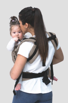 Mochila estándar beige con perritos - Fulares & Mochilas Portabebes | Calidad & Variedad | Koalita