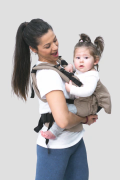 Mochila estándar beige lisa (oscura)