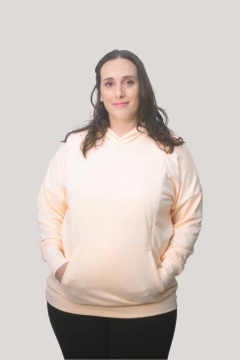 Buzo con 2 cierres durazno (Solo talle XL) - comprar online