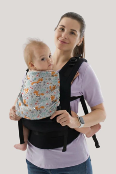 Mochila estándar negra con zorritos