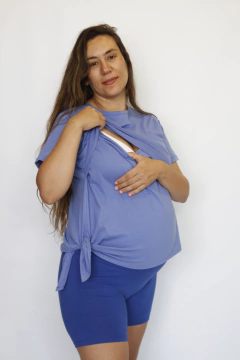 Remeron manga corta azul acero - Fulares & Mochilas Portabebes | Calidad & Variedad | Koalita