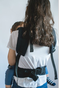 Mochila estándar negra con mapamundi beige - tienda online