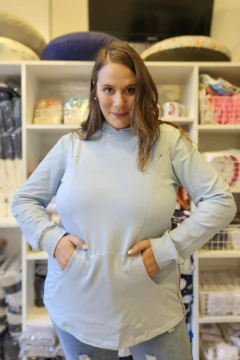 Buzo CELESTE embarazo y uso cotidiano talle L - tienda online