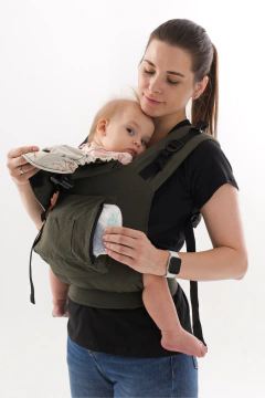 Mochila estándar beige con zorritos - comprar online