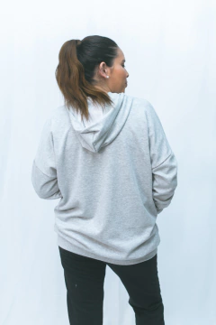 Buzo con 2 cierres gris Talle XL - tienda online