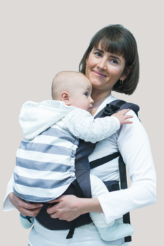 Mochila estándar gris con rayas - comprar online