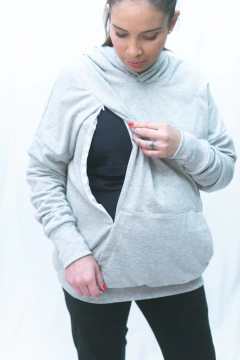 Buzo con 2 cierres gris Talle XL en internet