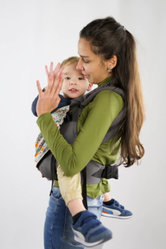 Mochila toddler gris con zorritos - tienda online