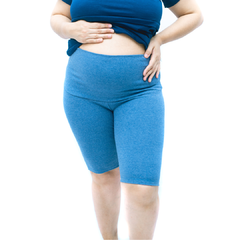 Outlet - Calzas ciclistas con faja azul jean- talle S (165) - comprar online