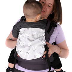 Mochila estándar gris con cebras