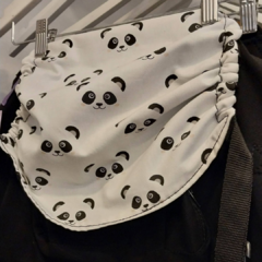 Mochila estándar negra con pandas - comprar online