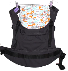 Mochila toddler gris con zorritos