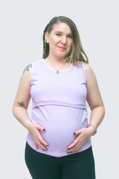 OUTLET Musculosa clásica lila talle S (09) - comprar online