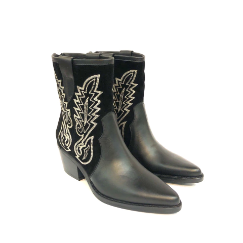 TEXANA CORTA COMBINADA CON BORDADOS (MIC-TIFFANY10)