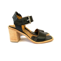 SANDALIA NEGRA TACO FOLIA (AM50201-10) - comprar online