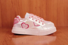 ZAPATILLA CON CORAZONES GLITTER (VIA-MINICAMELIA) - tienda online