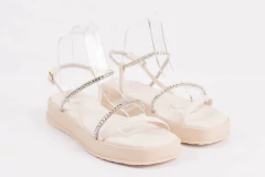 SANDALIA TIRAS CON STRASS COMBINADAS (VIA-GINITA05)