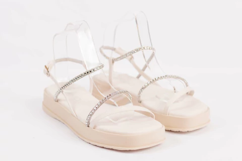 SANDALIA TIRAS CON STRASS COMBINADAS (VIA-GINITA05)