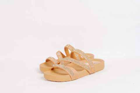 ZUECO DE GOMA TIRAS DE STRASS (VIA-FLETCHER57)