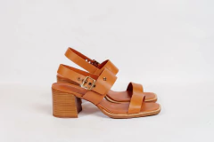 SANDALIA 2 TIRAS TACO FOLIADO (CRA1429-60) - comprar online