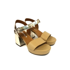 SANDALIA COMBINADA TACO ANCHO (AM-KRISTEN-8C)
