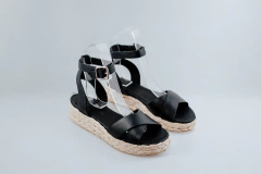 SANDALIA TIRAS CRUZADAS BASE TRENZADA (DE-MALTA10)