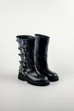 BOTA CAÑA MEDIA CON CINTO Y ARGOLLA (DE-TEA10)