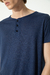 Remera Casual Button azul - comprar online
