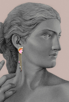 Aretes Cacatúa Rosa - comprar online