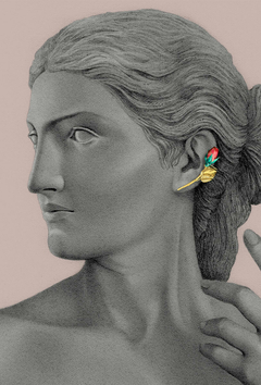 Aretes botón de rosa - comprar online